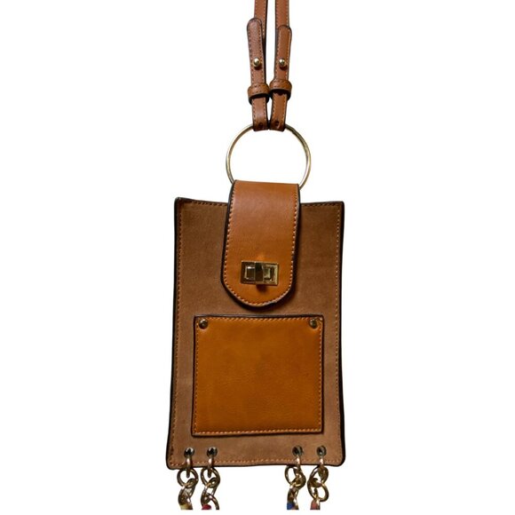 FAUX LEATHER W/ SUEDE MULTI COLOUR PURSE TASSELS NWOT - Picture 3 of 5